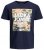 Jack & Jones JJPETE SHAPE Camo Print T-Shirt Navy - Μακό μπλουζάκια - Aνδρικά μπλουζεσ μεγάλα μεγέθη