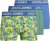 Jack & Jones JACPINEAPPLE SKULL TRUNKS 3 PACK Palace Blue - Μποξεράκια - μποξερακια ανδρικά μεγάλα μεγέθη