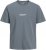 Jack & Jones Lington Back And Front Print Crew Neck T-Shirt Grey - Μακό μπλουζάκια - Aνδρικά μπλουζεσ μεγάλα μεγέθη