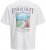 Jack & Jones Parallel Crew Neck T-Shirt Bright White - Μακό μπλουζάκια - Aνδρικά μπλουζεσ μεγάλα μεγέθη