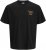 Jack & Jones Parallel Crew Neck T-Shirt Black - Μακό μπλουζάκια - Aνδρικά μπλουζεσ μεγάλα μεγέθη