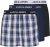 Jack & Jones Saigon Blue/Red Check Woven Boxers 3-Pack Navy Blazer - Εσώρουχα/Μαγιό - Aνδρικά Εσώρουχα μεγάλα μεγέθη