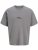 Jack & Jones Summer Sago Print Crew Neck T-Shirt Gray Flannel - Μακό μπλουζάκια - Aνδρικά μπλουζεσ μεγάλα μεγέθη