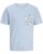 Jack & Jones Tavira Aop Pocket Crew Neck T-Shirt Skyway - Μακό μπλουζάκια - Aνδρικά μπλουζεσ μεγάλα μεγέθη