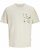  Jack & Jones Tavira Aop Pocket Crew Neck T-Shirt Antique White - Μακό μπλουζάκια - Aνδρικά μπλουζεσ μεγάλα μεγέθη
