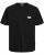  Jack & Jones Tavira Type Crew Neck T-Shirt Black - Μακό μπλουζάκια - Aνδρικά μπλουζεσ μεγάλα μεγέθη