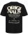  Jack & Jones Tavira Type Crew Neck T-Shirt Black - Μακό μπλουζάκια - Aνδρικά μπλουζεσ μεγάλα μεγέθη