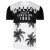 Kam Jeans 5228 Malibu T-shirt Black/White - Μακό μπλουζάκια - Aνδρικά μπλουζεσ μεγάλα μεγέθη