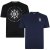 Kam Jeans 5348 T-shirt Vintage/Denim Twin Pack - Μακό μπλουζάκια - Aνδρικά μπλουζεσ μεγάλα μεγέθη