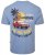 Kam Jeans 5711 Endless Summers Slub Tee With Back Print Blue - Μακό μπλουζάκια - Aνδρικά μπλουζεσ μεγάλα μεγέθη