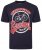Kam Jeans 5712 Twin Pack Motorcycle/Cycle Print Tee Black and Navy - Μακό μπλουζάκια - Aνδρικά μπλουζεσ μεγάλα μεγέθη