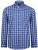 Kam Jeans 6155 Long Sleeve Check Shirt Blue - Πουκάμισα - Aνδρικά πουκαμισα μεγαλα μεγάλα μεγέθη