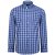 Kam Jeans 6155 Long Sleeve Check Shirt Blue - Πουκάμισα - Aνδρικά πουκαμισα μεγαλα μεγάλα μεγέθη