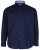 Kam Jeans 6158 Long Sleeve Dobby Embroidery Shirt Navy - Πουκάμισα - Aνδρικά πουκαμισα μεγαλα μεγάλα μεγέθη