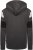 Kam Jeans 7068 Cut & Sew Over Head Hoody Charcoal - φούτερ/Φούτερ με κουκούλα - φούτερ/Φούτερ με κουκούλα ανδρικά μεγάλα μεγέθη 