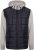 Kam Jeans KV135 Quilted Zip Thru Hoody with Padded Body & Jersey Sleeves Navy TALL SIZES - ΑΝΔΡΙΚΑ ΡΟΥΧΑ MT-6XLT - Μεγέθη TALL