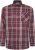 Kam Jeans P038 LS Premium Cotton Check Shirt Wine - Πουκάμισα - Aνδρικά πουκαμισα μεγαλα μεγάλα μεγέθη