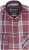 Kam Jeans P038 LS Premium Cotton Check Shirt Wine - Πουκάμισα - Aνδρικά πουκαμισα μεγαλα μεγάλα μεγέθη