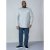 D555 Plato Long Sleeve T-shirt Grey - Μακό μπλουζάκια - Aνδρικά μπλουζεσ μεγάλα μεγέθη