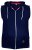 D555 Blake Sleeveless Hoodie Navy - φούτερ/Φούτερ με κουκούλα - φούτερ/Φούτερ με κουκούλα ανδρικά μεγάλα μεγέθη 