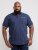 D555 Rogers Printed Polo Navy - Πόλο μπλουζάκια - Aνδρικά μπλουζακια πολο μεγάλα μεγέθη