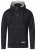 D555 Lorenzo Half zip Hoodie Black - φούτερ/Φούτερ με κουκούλα - φούτερ/Φούτερ με κουκούλα ανδρικά μεγάλα μεγέθη