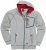 Adamo Michael Hoodie with Zipper Grey - φούτερ/Φούτερ με κουκούλα - φούτερ/Φούτερ με κουκούλα ανδρικά μεγάλα μεγέθη 