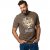 JP1880 T-Shirt Skull Print Guns N Roses Khaki - Μακό μπλουζάκια - Aνδρικά μπλουζεσ μεγάλα μεγέθη