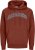 Jack & Jones CALEB Hoodie Red - φούτερ/Φούτερ με κουκούλα - φούτερ/Φούτερ με κουκούλα ανδρικά μεγάλα μεγέθη 