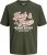 Jack & Jones Logo 2COL T-Shirt Green - Μακό μπλουζάκια - Aνδρικά μπλουζεσ μεγάλα μεγέθη