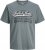 Jack & Jones Logo 2COL T-shirt Grey - Μακό μπλουζάκια - Aνδρικά μπλουζεσ μεγάλα μεγέθη