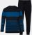 JP1880 Pyjamas Two-piece Long Sleeve with Stripes Blue - Εσώρουχα/Μαγιό - Aνδρικά Εσώρουχα μεγάλα μεγέθη
