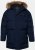 JP1880 Quilted Parka Lightweight and Warm with Faux Fur Hood Navy - Μπουφάν - Aνδρικά μπουφαν μεγάλα μεγέθη