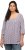 Ulla Popken Polka Dot 3/4 Sleeve Square Neck A-Line Tee Light Blue-Grey - Τυπωμένα T-shirts για γυναίκες - 
