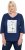 Ulla Popken Decorative Plant 3/4 Sleeve T-Shirt Ink Blue - Τυπωμένα T-shirts για γυναίκες - 