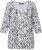Ulla Popken Number Print 3/4 Sleeve Tee Snow White - Τυπωμένα T-shirts για γυναίκες - 