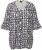 Ulla Popken Geometric Print Trumpet Sleeve Tee Black - Τυπωμένα T-shirts για γυναίκες - 
