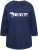 Ulla Popken Queens 3/4 Sleeve Graphic Tee Ink Blue - Τυπωμένα T-shirts για γυναίκες - 