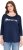 Ulla Popken Queens 3/4 Sleeve Graphic Tee Ink Blue - Τυπωμένα T-shirts για γυναίκες - 