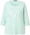 Ulla Popken Metallic Lettering 3/4 Sleeve Tee Mint Green - Τυπωμένα T-shirts για γυναίκες - 