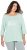 Ulla Popken Metallic Lettering 3/4 Sleeve Tee Mint Green - Τυπωμένα T-shirts για γυναίκες - 