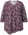 Ulla Popken Asymmetric Cowboy Boot Print Tee Dark Ruby - Τυπωμένα T-shirts για γυναίκες - 