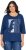 Ulla Popken Inspirational Graphic Lettering 3/4 Sleeve Tee Dark Blue - Τυπωμένα T-shirts για γυναίκες - 