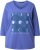 Ulla Popken Meet Me In The Moonlight 3/4 Sleeve Graphic Tee Atlantic Blue - Τυπωμένα T-shirts για γυναίκες - 