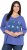 Ulla Popken Meet Me In The Moonlight 3/4 Sleeve Graphic Tee Atlantic Blue - Τυπωμένα T-shirts για γυναίκες - 