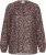 Kaffe Curve Belle Blouse Pink Black Graphic Flower - Μπλούζες - 