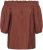 Kaffe Curve Neela Off-Shoulder Blouse Henna Brown - Πουκάμισα και τουνίκ - 