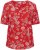 Kaffe Curve Ami Short Sleeve Blouse Printed Poppy Red - Πουκάμισα και τουνίκ - 