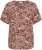 Kaffe Curve Ami Short Sleeve Blouse Printed Henna Brown - Πουκάμισα και τουνίκ - 