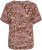 Kaffe Curve Ami Short Sleeve Blouse Printed Henna Brown - Πουκάμισα και τουνίκ - 